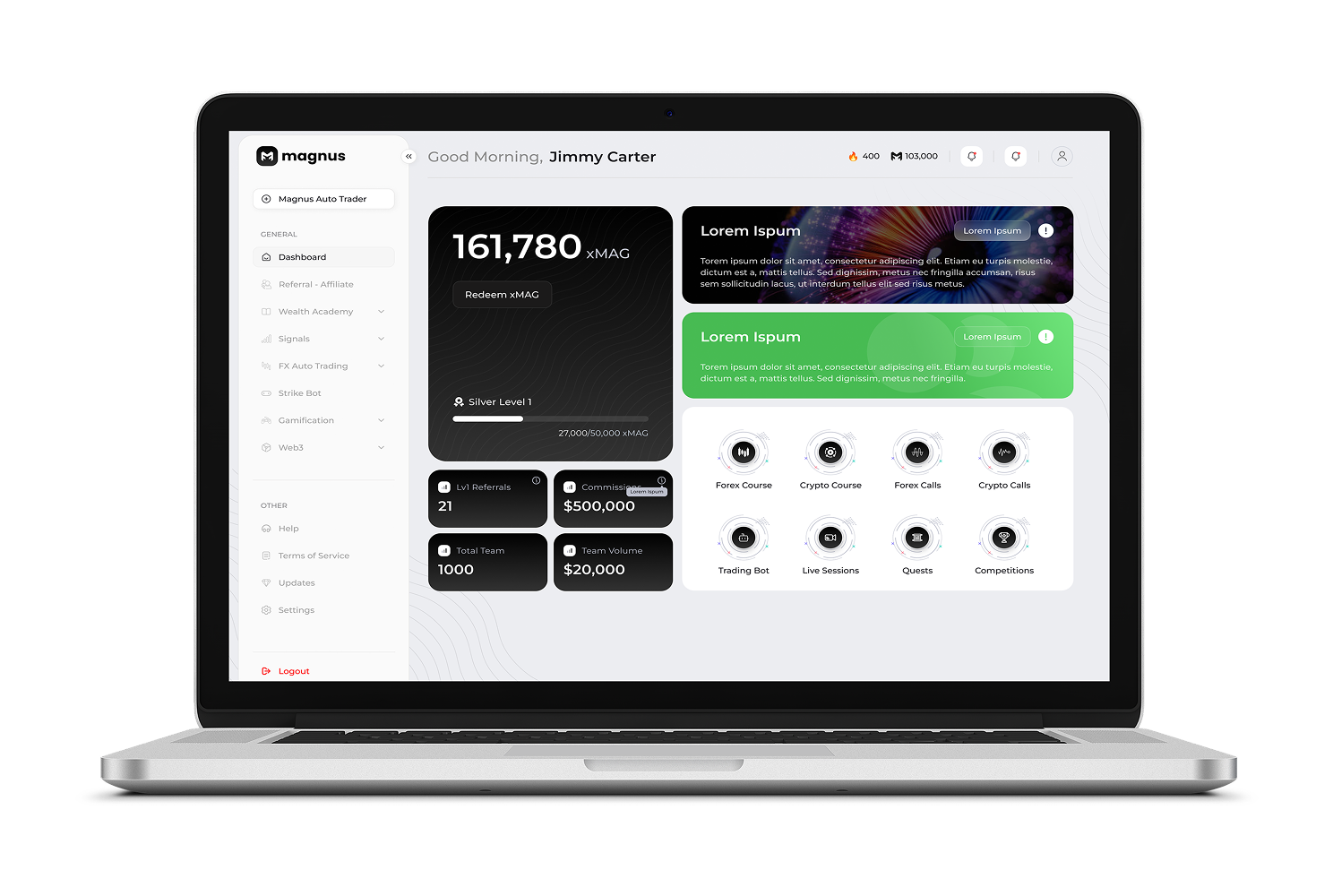 Magnus Capital product screenshot