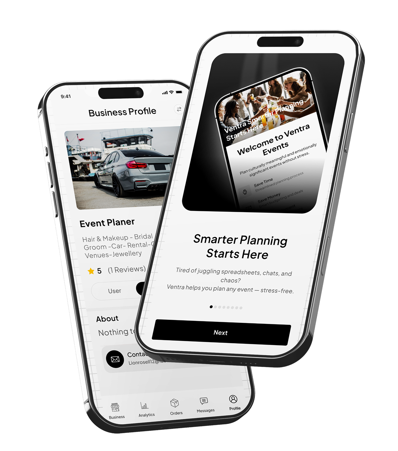 Ventra Events product screenshot