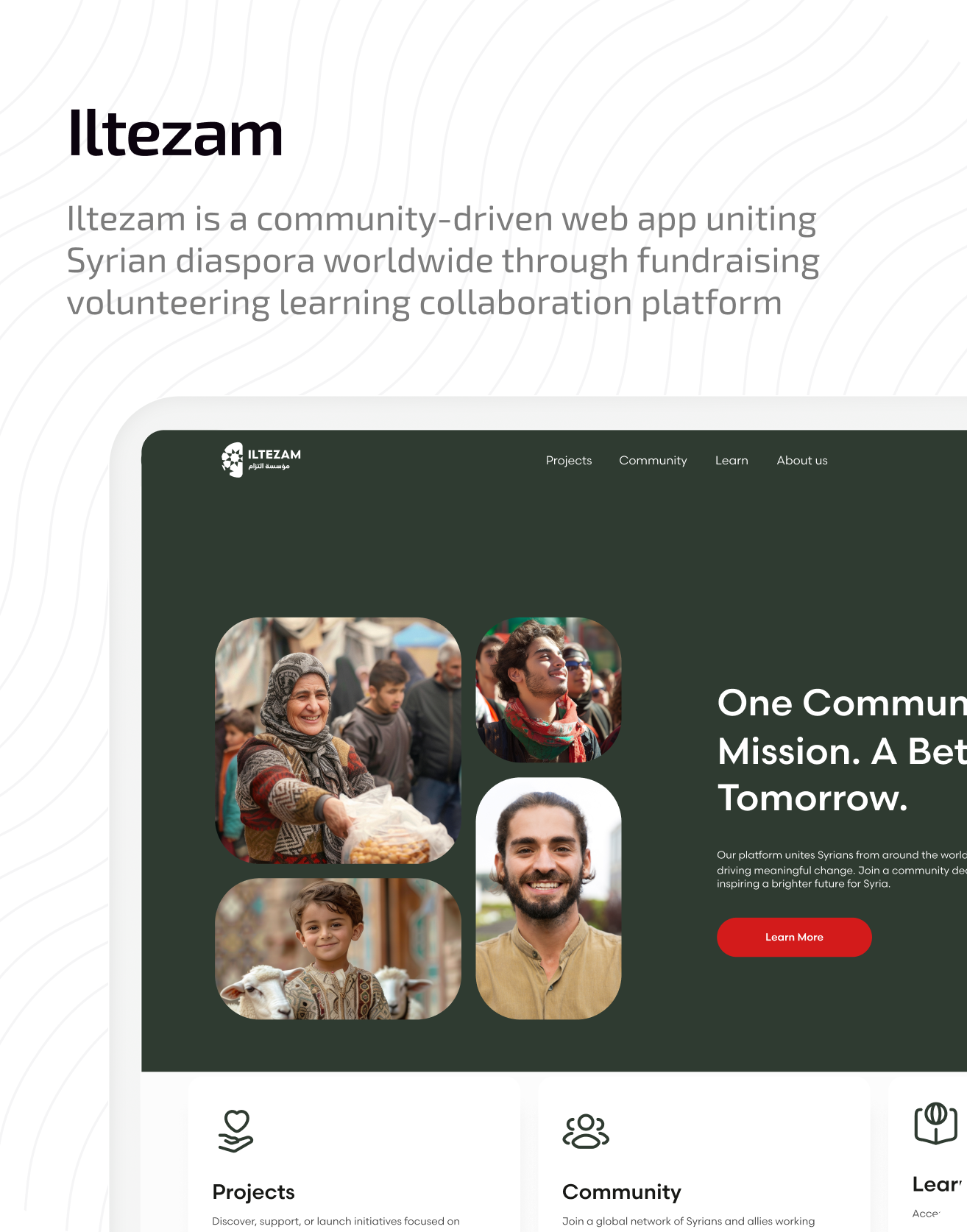Iltezam Web App — portfolio preview
