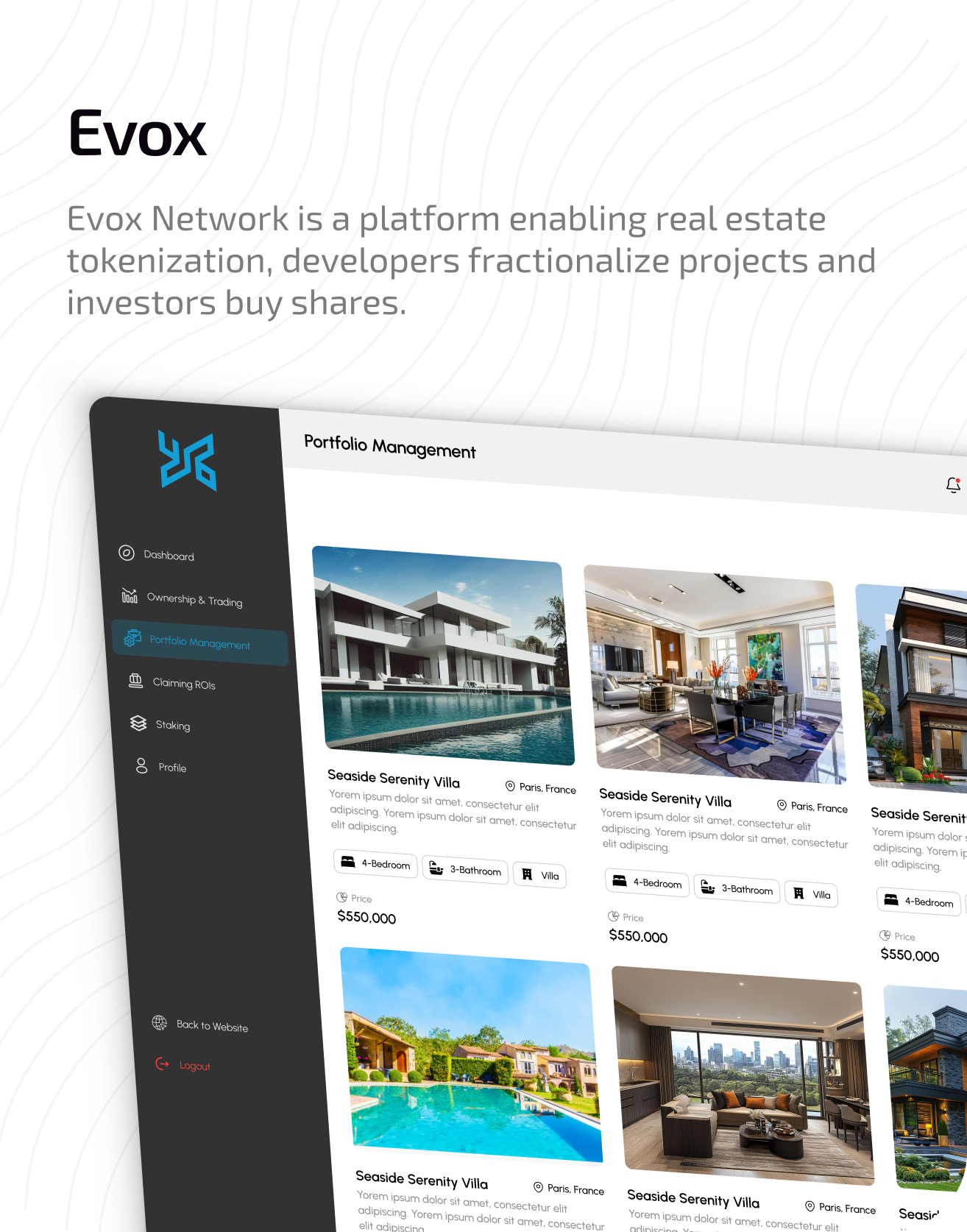 Evox Network — portfolio preview
