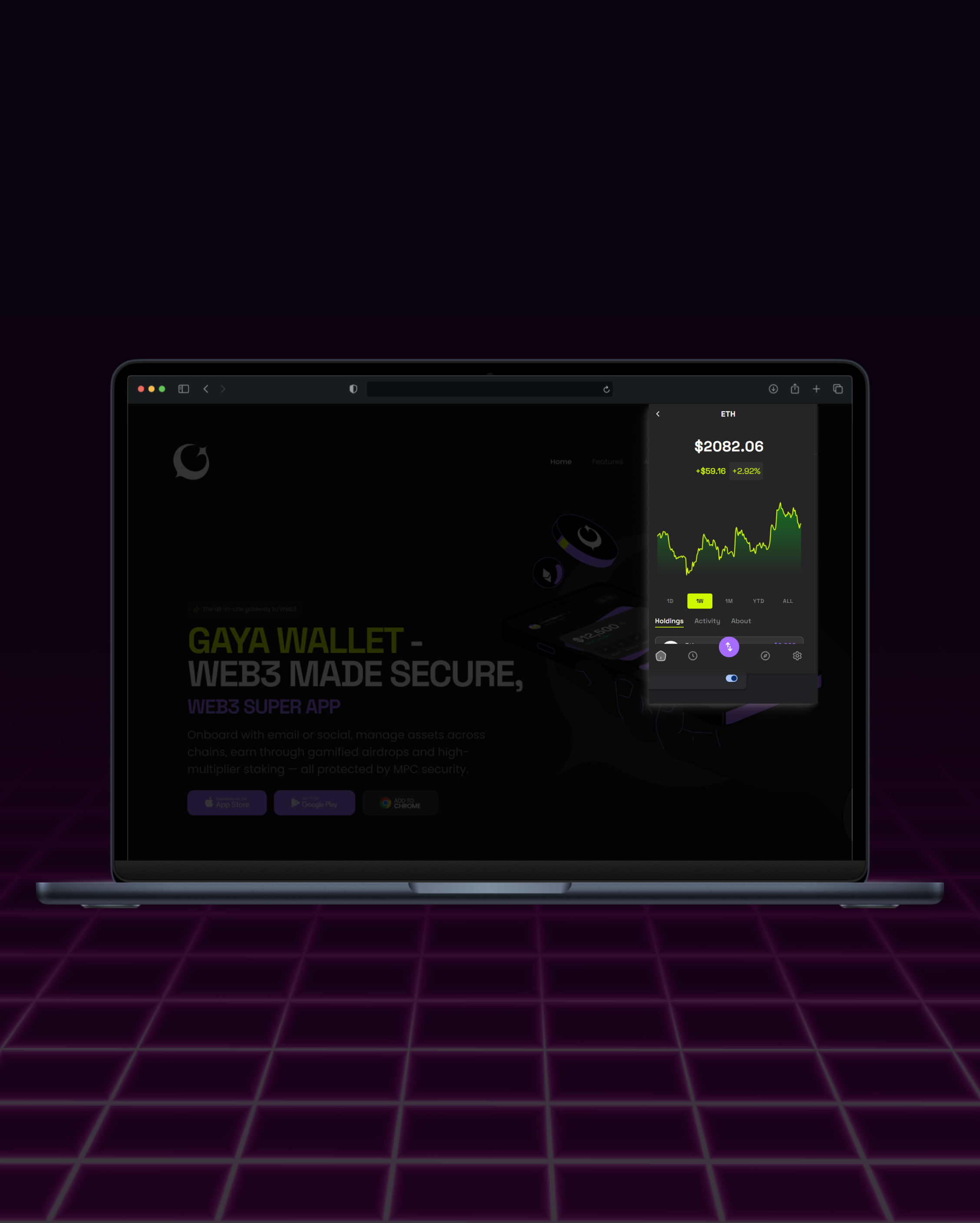 GAYA Wallet Extension screen 2