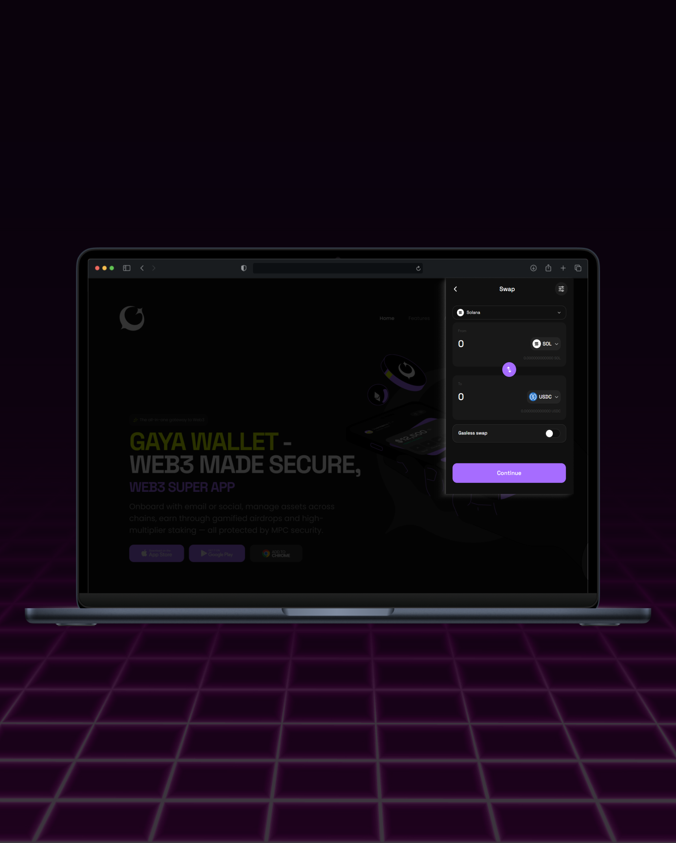 GAYA Wallet Extension screen 4