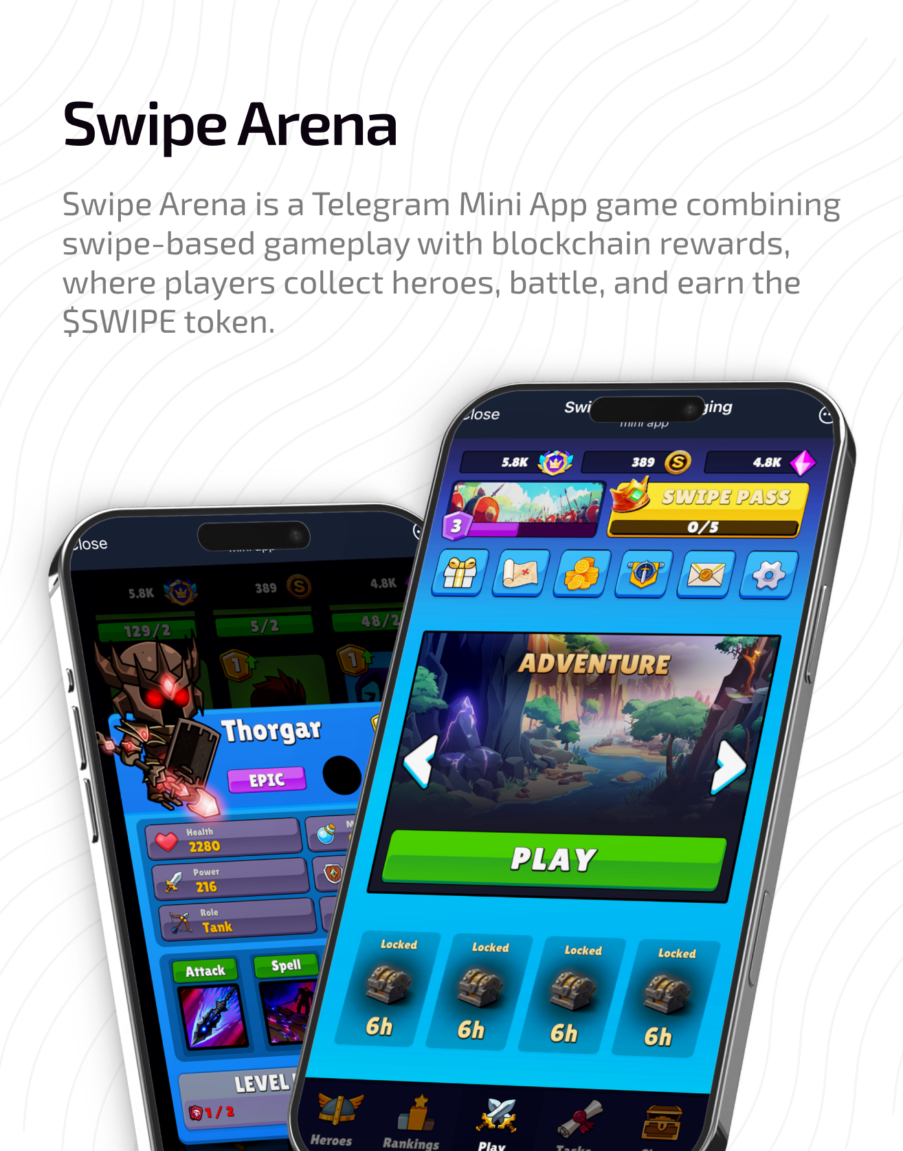 Swipe Arena — portfolio preview