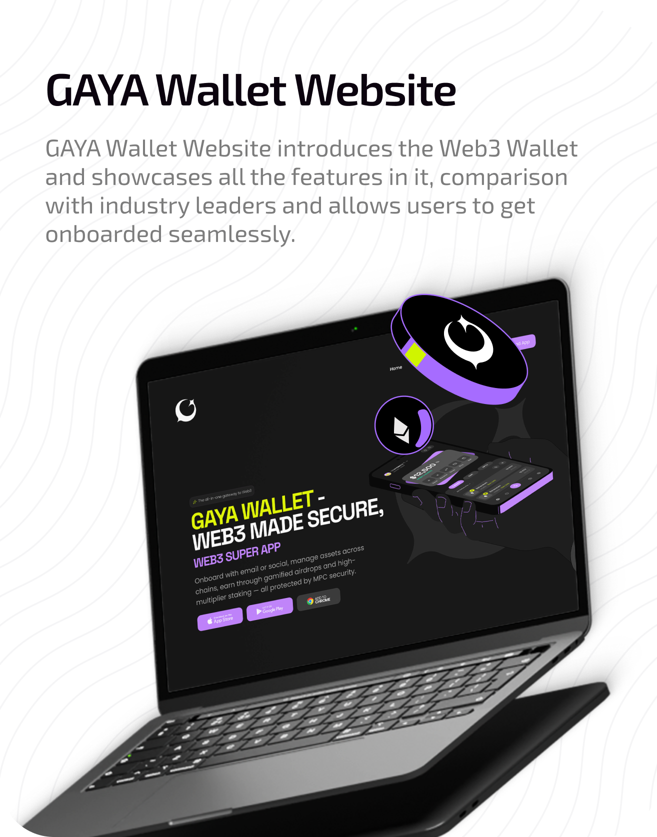 GAYA Wallet Website — portfolio preview