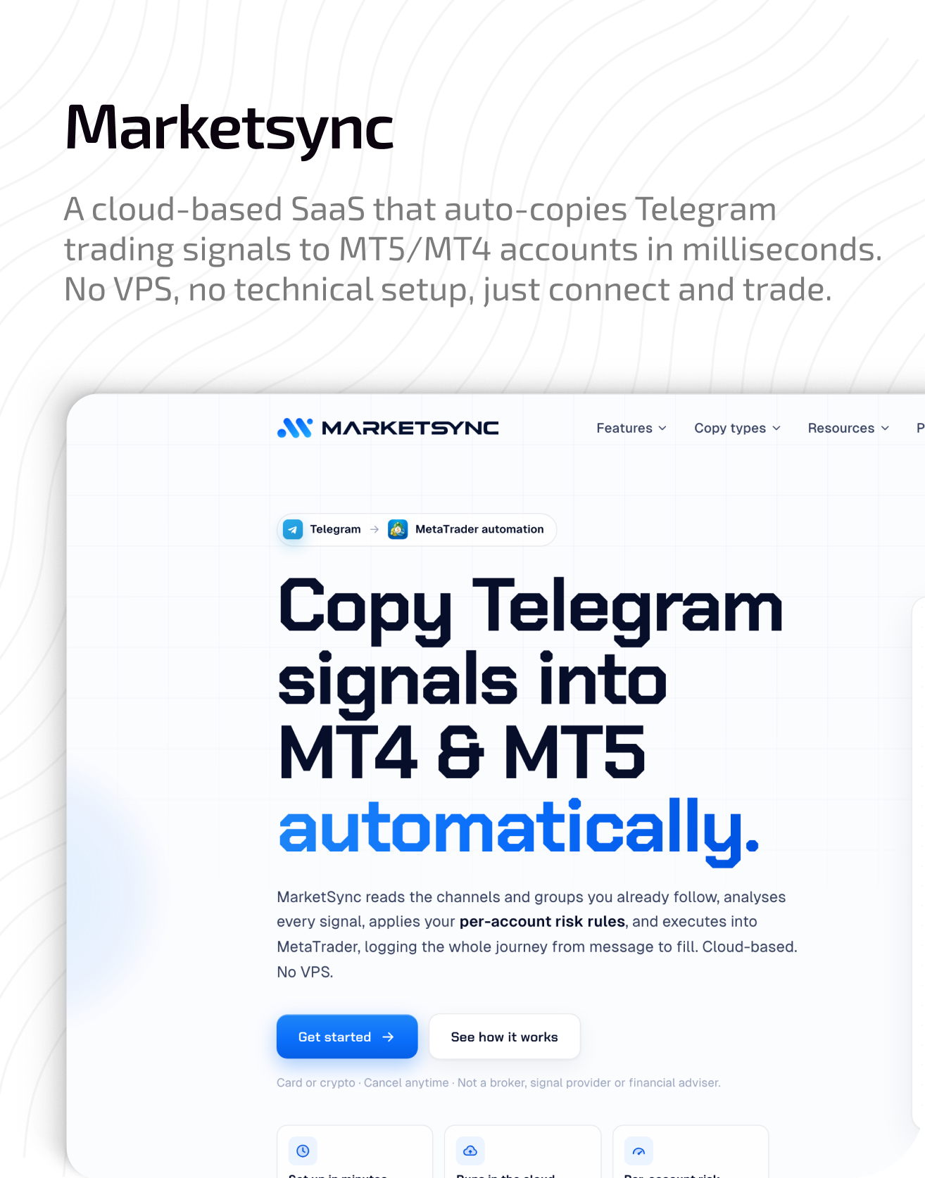 MarketSync — portfolio preview